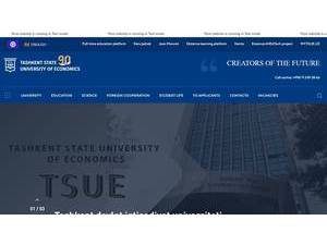 Toshkent Davlat Iqtisodiyot Universiteti's Website Screenshot