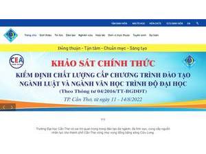 Trường Đại học Cần Thơ's Website Screenshot