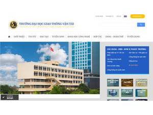 Trường Đại Học Giao Thông Vận Tải's Website Screenshot