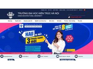 Trường Đại học Kiến trúc Hà Nội's Website Screenshot