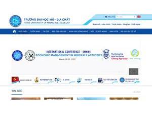 Trường Đại học Mỏ - Địa chất's Website Screenshot