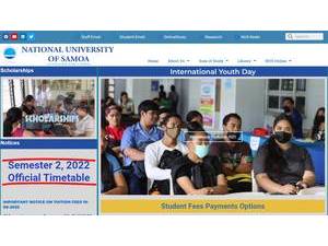 National University of Samoa's Website Screenshot