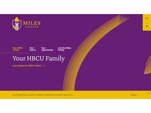 Miles College's Website Screenshot
