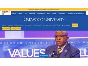 Oakwood University's Website Screenshot