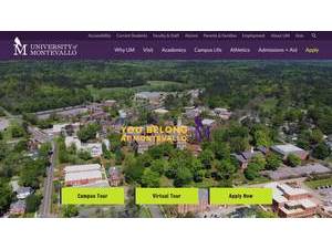 University of Montevallo's Website Screenshot
