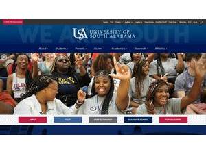 University of South Alabama's Website Screenshot
