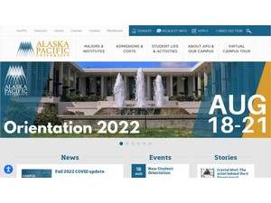 Alaska Pacific University's Website Screenshot