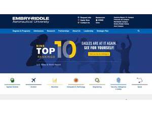 Embry-Riddle Aeronautical University's Website Screenshot