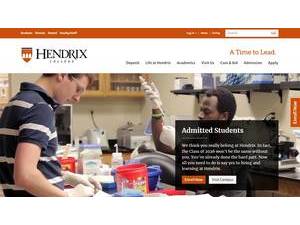 Hendrix College's Website Screenshot
