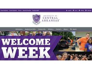 University of Central Arkansas's Website Screenshot