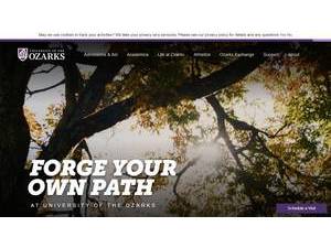 University of the Ozarks's Website Screenshot