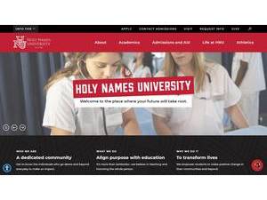 Holy Names University's Website Screenshot