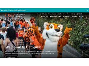 Occidental College's Website Screenshot