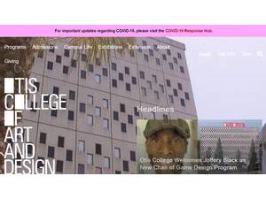 Otis College of Art and Design's Website Screenshot