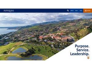 Pepperdine University's Website Screenshot