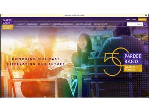 Pardee RAND Graduate School's Website Screenshot