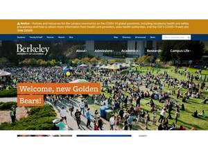 University of California, Berkeley's Website Screenshot