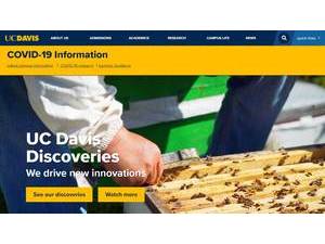 University of California, Davis's Website Screenshot