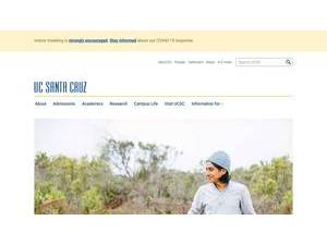 University of California, Santa Cruz's Website Screenshot