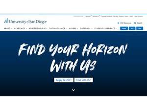 University of San Diego's Website Screenshot