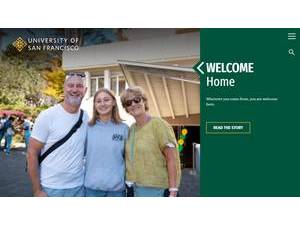 University of San Francisco's Website Screenshot