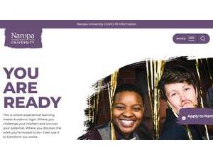 Naropa University's Website Screenshot