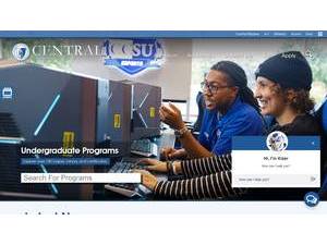 Central Connecticut State University's Website Screenshot