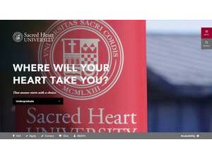 Sacred Heart University's Website Screenshot