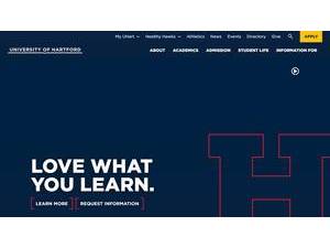 University of Hartford's Website Screenshot