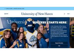University of New Haven's Website Screenshot