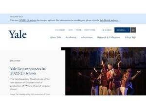 Yale University's Website Screenshot