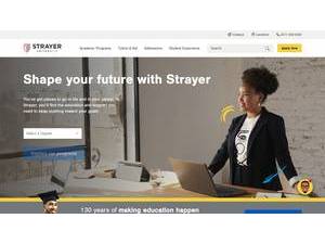 Strayer University's Website Screenshot