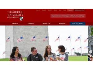 The Catholic University of America's Website Screenshot