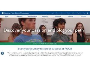Florida Gulf Coast University's Website Screenshot