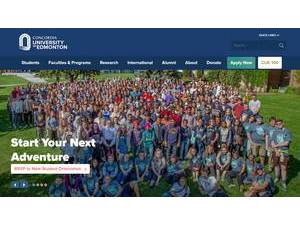 Concordia University of Edmonton's Website Screenshot