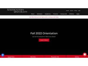 Southeastern University's Website Screenshot