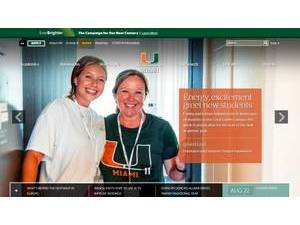 University of Miami's Website Screenshot