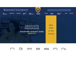 Warner University's Website Screenshot