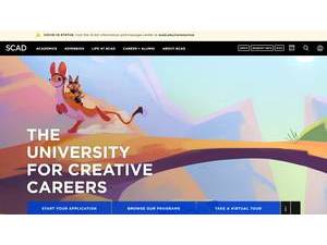 Savannah College of Art and Design's Website Screenshot