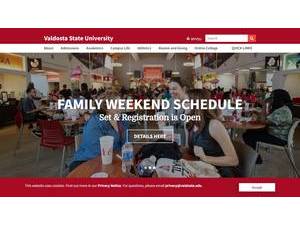 Valdosta State University's Website Screenshot