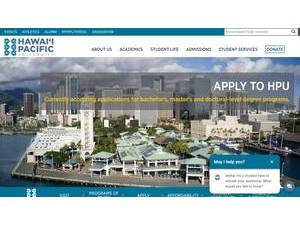 Hawaii Pacific University's Website Screenshot
