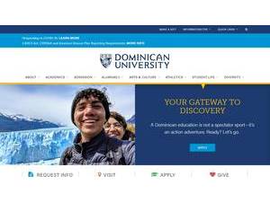 Dominican University's Website Screenshot