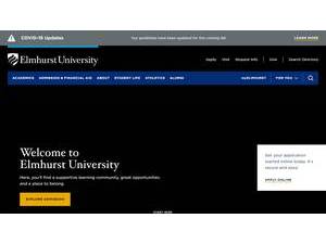 Elmhurst University's Website Screenshot