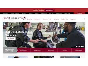 Lewis University's Website Screenshot