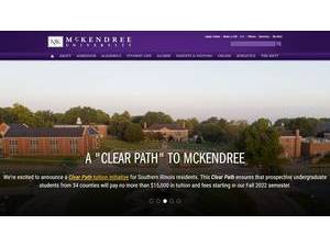 McKendree University's Website Screenshot