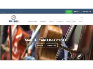 Millikin University's Website Screenshot