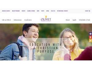 Olivet Nazarene University's Website Screenshot