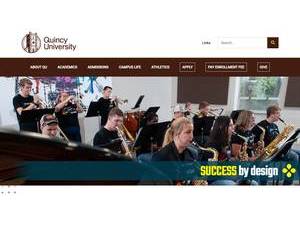 Quincy University's Website Screenshot