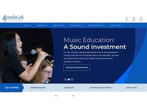 VanderCook College of Music's Website Screenshot