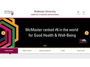 McMaster University's Website Screenshot